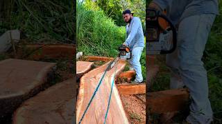 Unos cortes raros😬#asmrvideo #chainsaw #woodwork