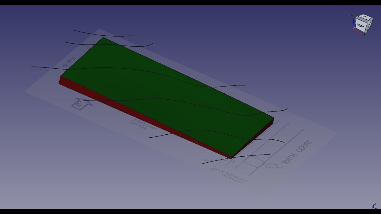 Freecad Arch 3d Site Modelling With Contours Youtube