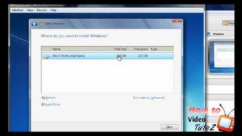 Video Tutorial How to install windows 7 using virtual box