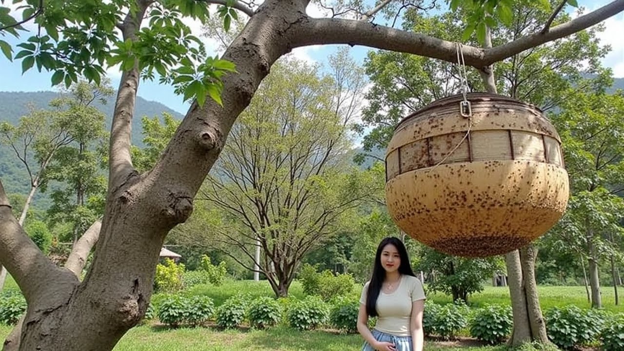 DIY Bee Catching Net For Wild Honey Collection 🎣 