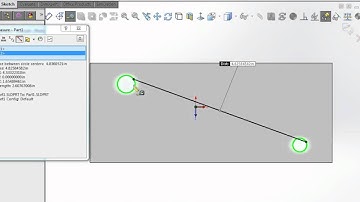 SolidWorks   Measuring  Center to Center