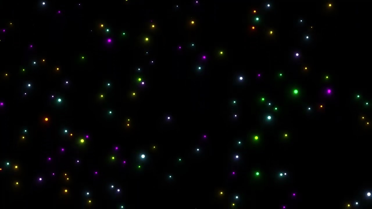 Colorful glowing particle | black screen Full HD 60FPS