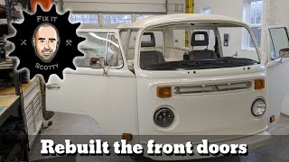 VW Bus Restoration Part 28: Rebuild Front Doors (window regulator / vent wings / seals)