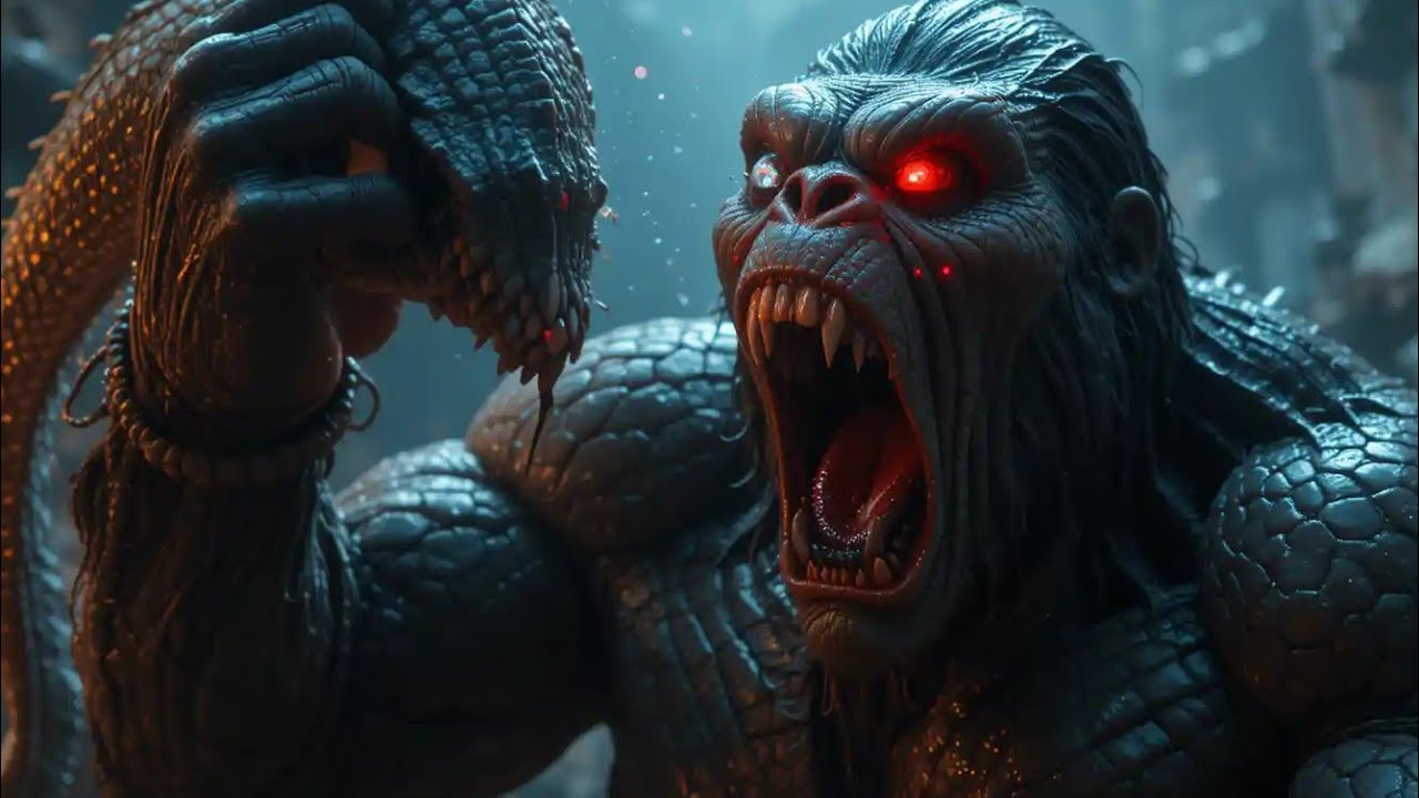 King Kong vs Zombie Sea Snake | Epic Monster Battle Scene in 4K