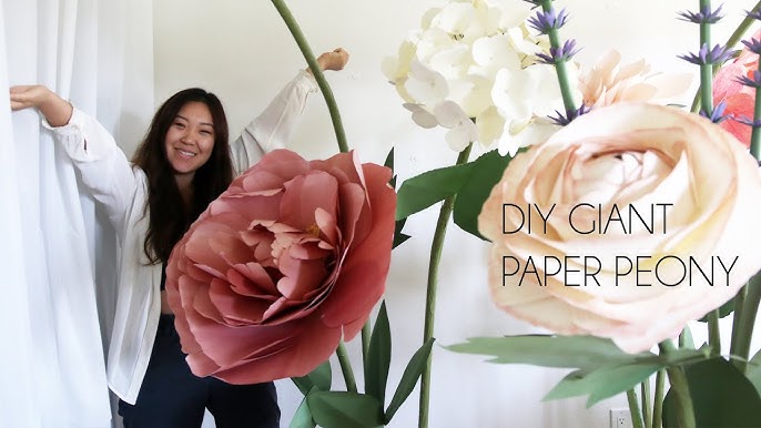 Giant Crepe paper Rose flower for room decor,Flores de papel crêpe,Handmade  flower@PaperSai Art's 