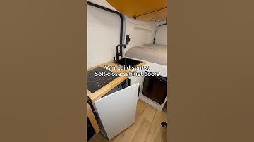 How I built soft-close cabinet doors in my camper van #vanbuild #vanlife