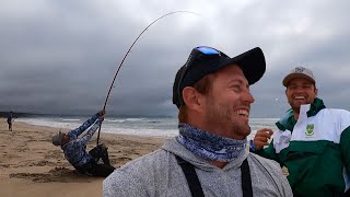 Fishing South Africa with Duvan! Garden Route produced big SHARKS! Beach fishing. Land based fishing screenshot 2