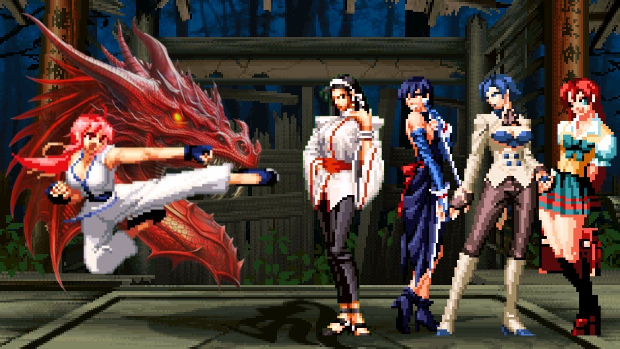 [KOF Mugen] Kung Fu Girl vs Chizuru Kagura Team