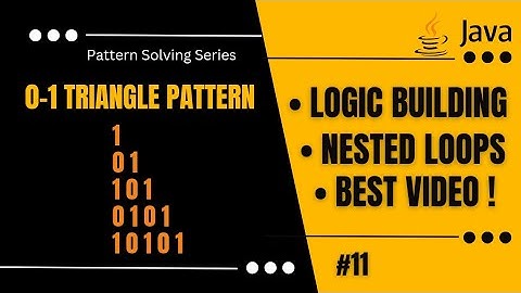 Print Zero-One Numbers Pattern || Java pattern solving series || nested for loop #bestvideo #2024