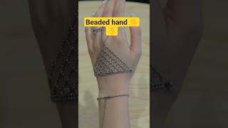 Handmade Beaded Hand Harness Ring 💍✨ #shorts #handmadejewelry #beadedjewelry #viralvideo #harness