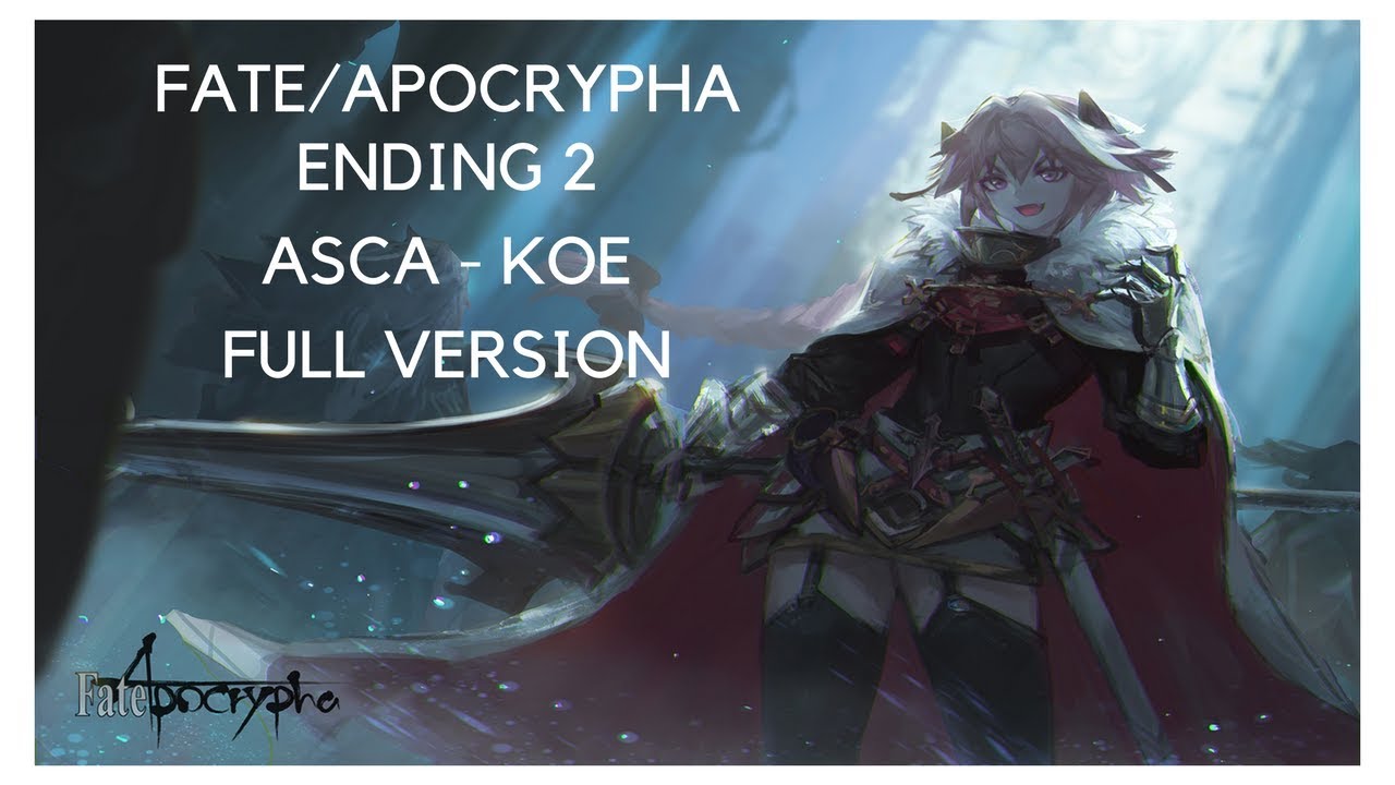 [NIGHTCORE] ASCA - KOE (Fate/Apocrypha Ending 2) Full Version - YouTube