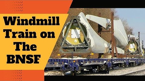 Windmill Train on The BNSF Railway -Rare Huge Turbine Blades-