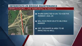 I-29 to see bridge maintenance