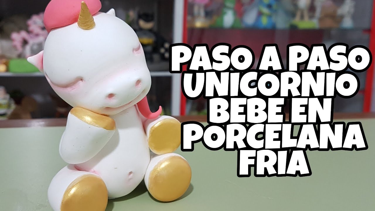 PASO A PASO PREMIUM UNICORNIO BEBE EN PORCELANA FRÍA