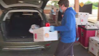 The Salvation Army food distribution