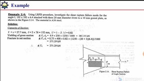 4. Design of Tension members- block shear example