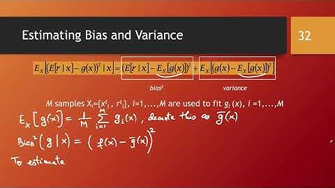 Estimating the bias and variance of a regression model