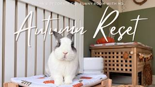 Autumn Bunny Room Reset 🍂 | Clean & Decorate With Me + ASMR