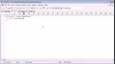 jQuery Tutorial   132   Creating a hover text plugin