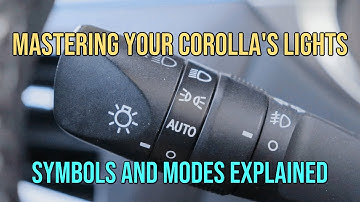 Toyota Corolla Light Symbols and Modes Explained