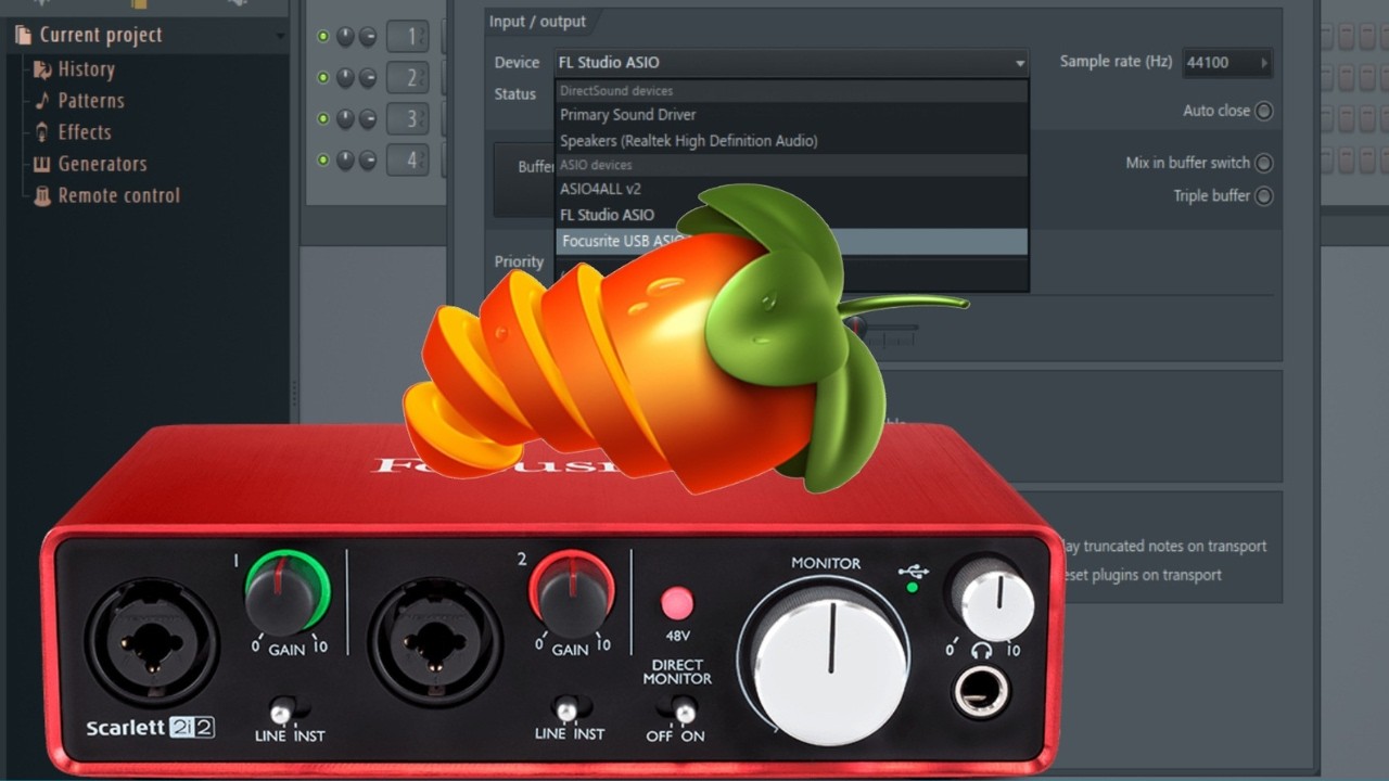 How to connect Focusrite Sound Card to Fl Studio - YouTube