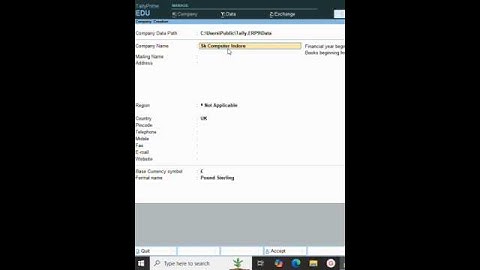 🤩Company Creation in Tally Prime✨🖥️#tally #shorts #short #viral #ytshort #yt #song