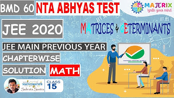 L15 | NTA Abhyas Test-Chapterwise Math solutions | JEE main previous year solution | BMD 60(Bengali)