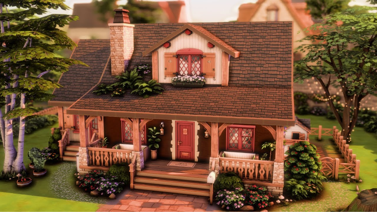 Cozy Family Cottage 🍄 The Sims 4 Speed Build | No CC - YouTube