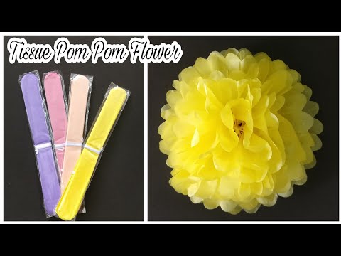 टिश्यू पोम पोम फूल कैसे बनाये | DIY | ऊतक पोम पोम ट्यूटोरियल | सजावट के विचार