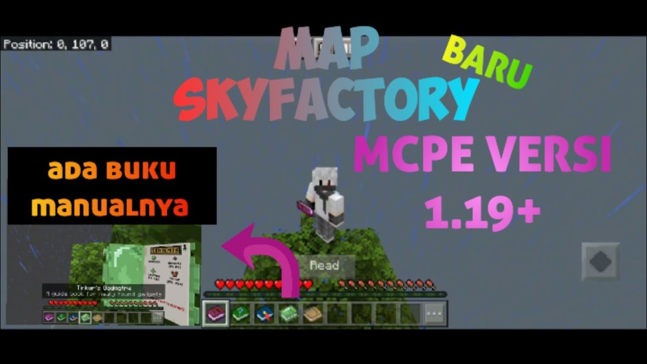 MAP SKYFACTORY!!!baru mcpe versi 1.19+ YouTube