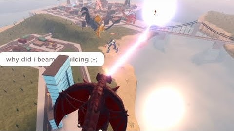 Destroying Mass Teamers as Destoroyah | Roblox Kaiju Universe