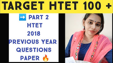 Part 2- HTET 2018 PREVIOUS YEARS QUESTIONS PAPER //NS CLASSES