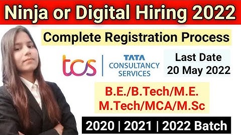 🔴TCS Ninja or Digital Hiring 2022 | Complete Application | ProcessTCS Off Campus Drive 2022 Batch