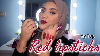 احلى درجات روج احمر جربتها | my top red lipsticks