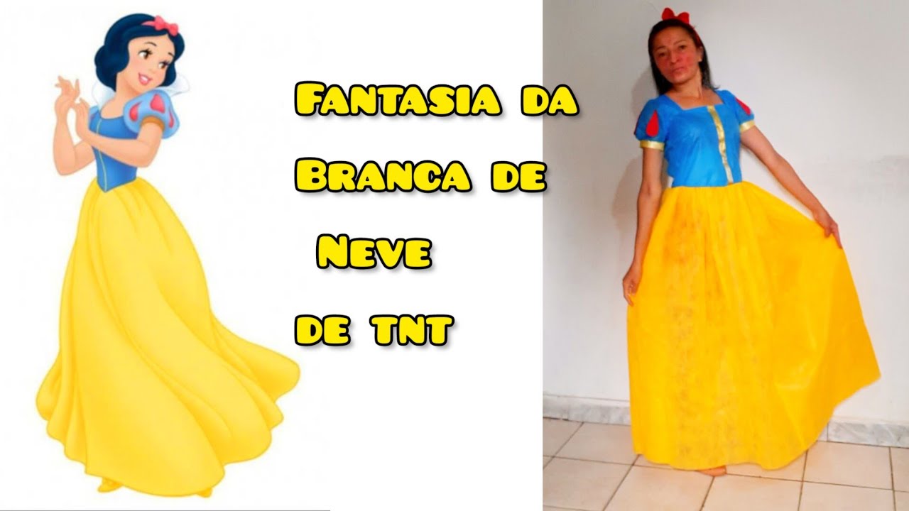 COMO FAZER FANTASIA DA BRANCA DE NEVE