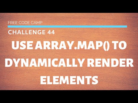 Free Code Camp - React: Use Array.map() to Dynamically Render Elements Passed  - SOLUTION !!!