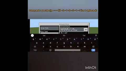 Auto ice bridge command block hack 🥶🧊