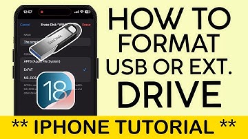 How to Format USB Drive or External Storage Device on iPhone iOS 18 2024