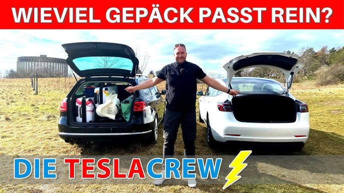 Kofferraum & Packtest Tesla Model 3 - passt die Surfausrüstung rein? 