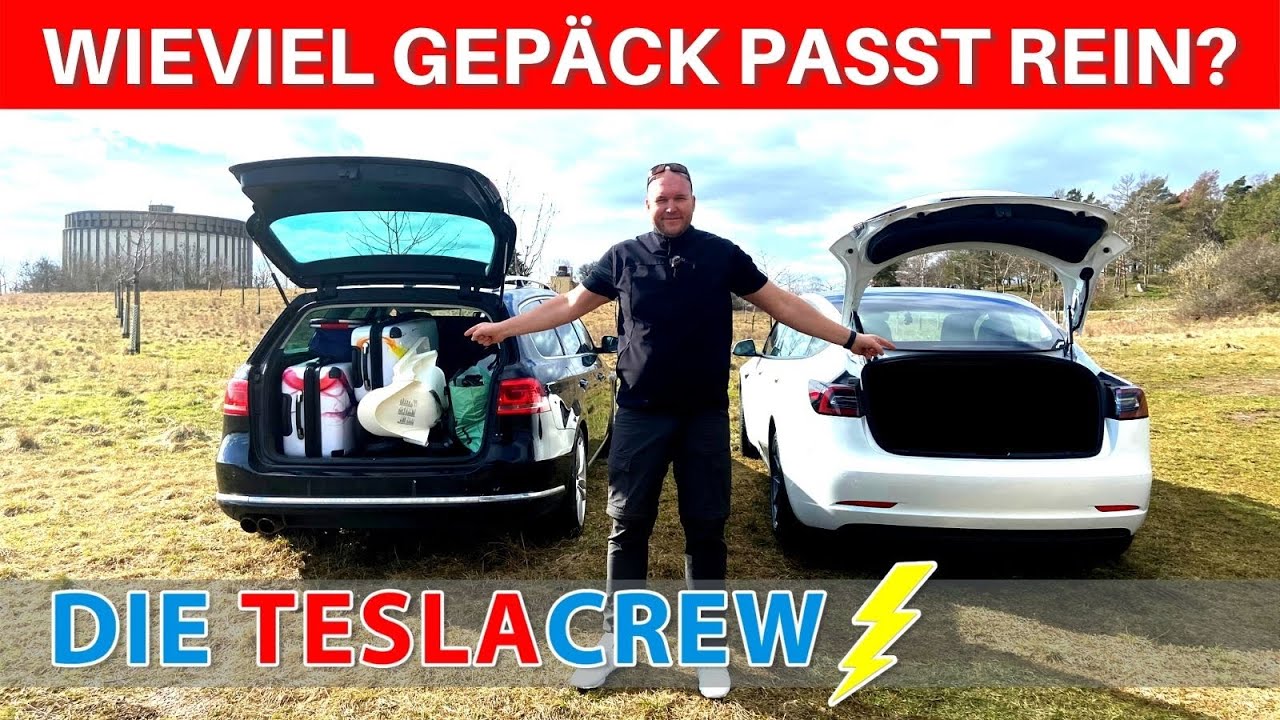 Wieviel Gepäck passt in ein Tesla Model 3? 