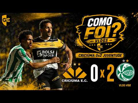 A torcida fez sua parte, mas o time NÃO CORRESPONDEU | Criciúma 0x2 Juventude | COMO FOI? VLOG #98