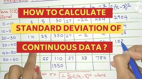 How to Calculate Standard Deviation of Continuous Data ? | Grouped Data Direct Method
