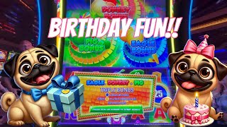 Celebrating Alisa's Birthday on Pinata Pays Mariachi Party Slot Machine | Gambling Pugs screenshot 4