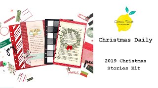 More December Daily Foundation Pages using the Christmas Stories Kit from Citrus Twist Kits