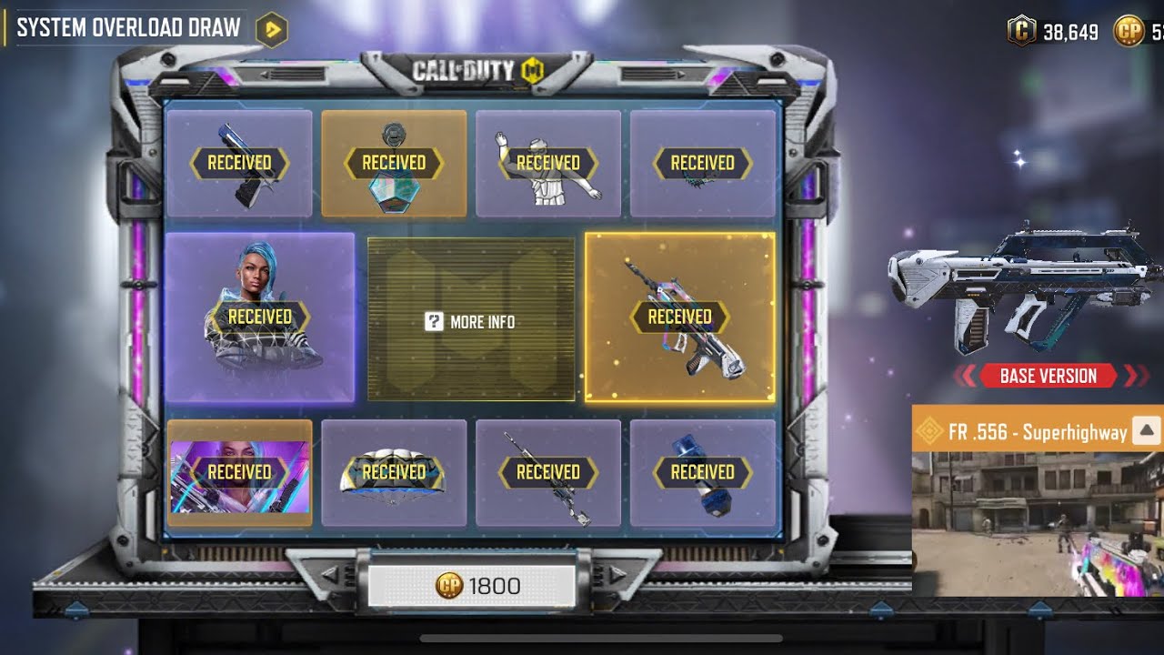 *NEW* System Overide Draw 😍 Call Of Duty Mobile : Draw FR.556 Legendary Weapon | Complete Draw ❤️