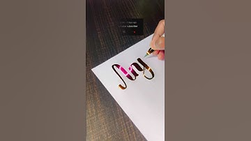 Magical Calligraphy✨ |"Anju" name calligraphy🫶|| #shorts #magical calligraphy #ashortaday #tutorial