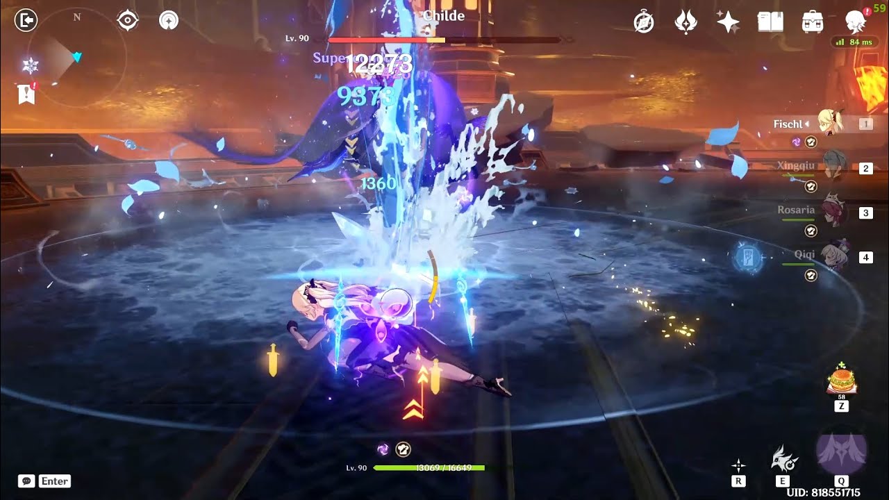 222% PHYSICAL DAMAGE MAIN DPS PHYSICAL FISCHL Ft. XinQiu, Rosaria & Qiqi vs BOSSES | GENSHIN IMPACT