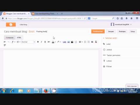 Cara Membuat  Blog  Gratis  dan Mudah untuk Pemula YouTube