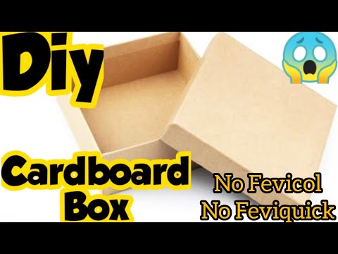 HOW TO MAKE A LID FOR A CARDBOARD BOX/ CARDBOARD BOX LID MAKING