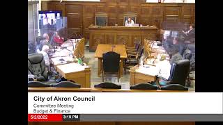 City of Akron Council Committee Meetings - 5.2.2022